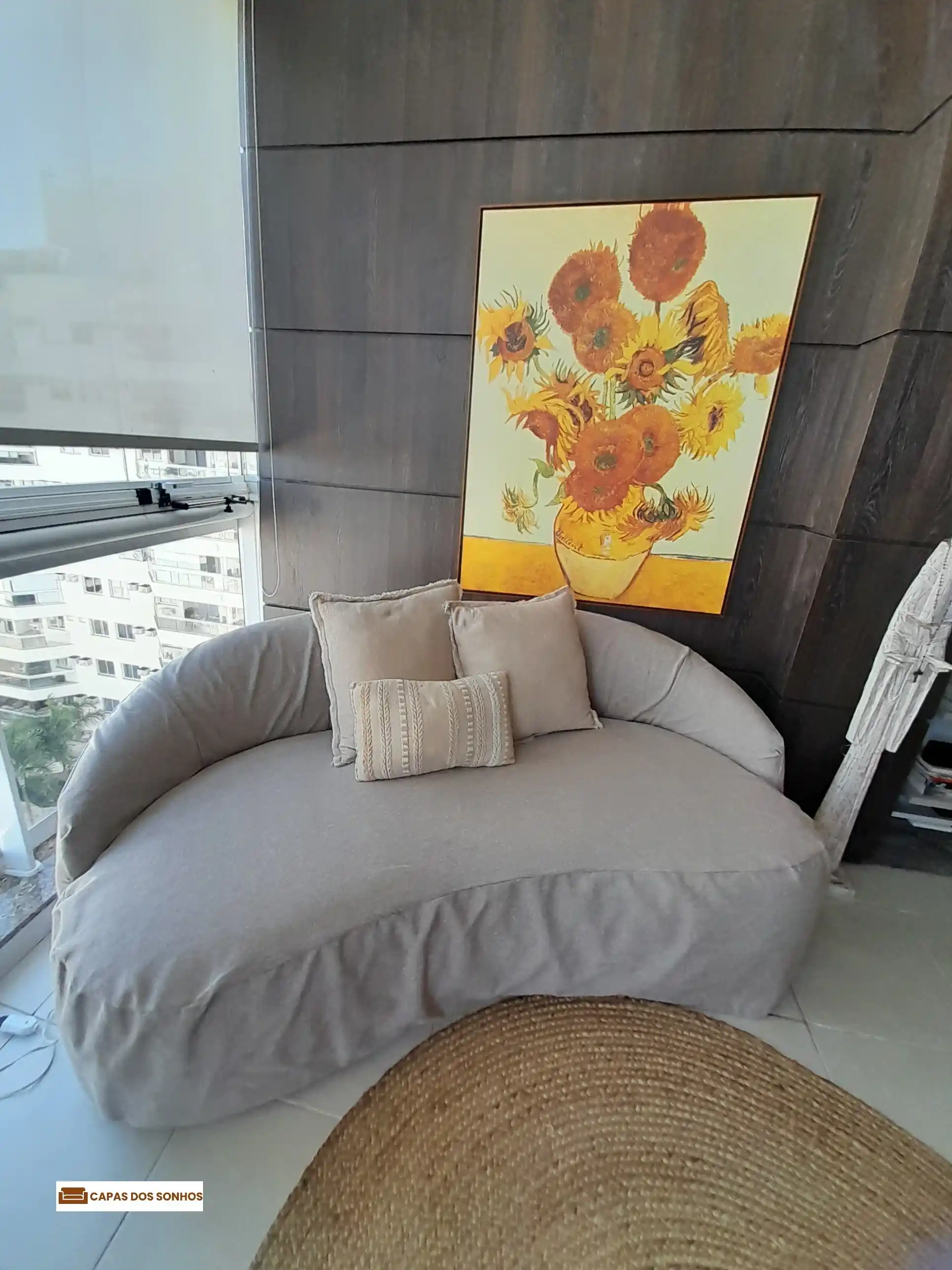 Sofá com capa sob medida