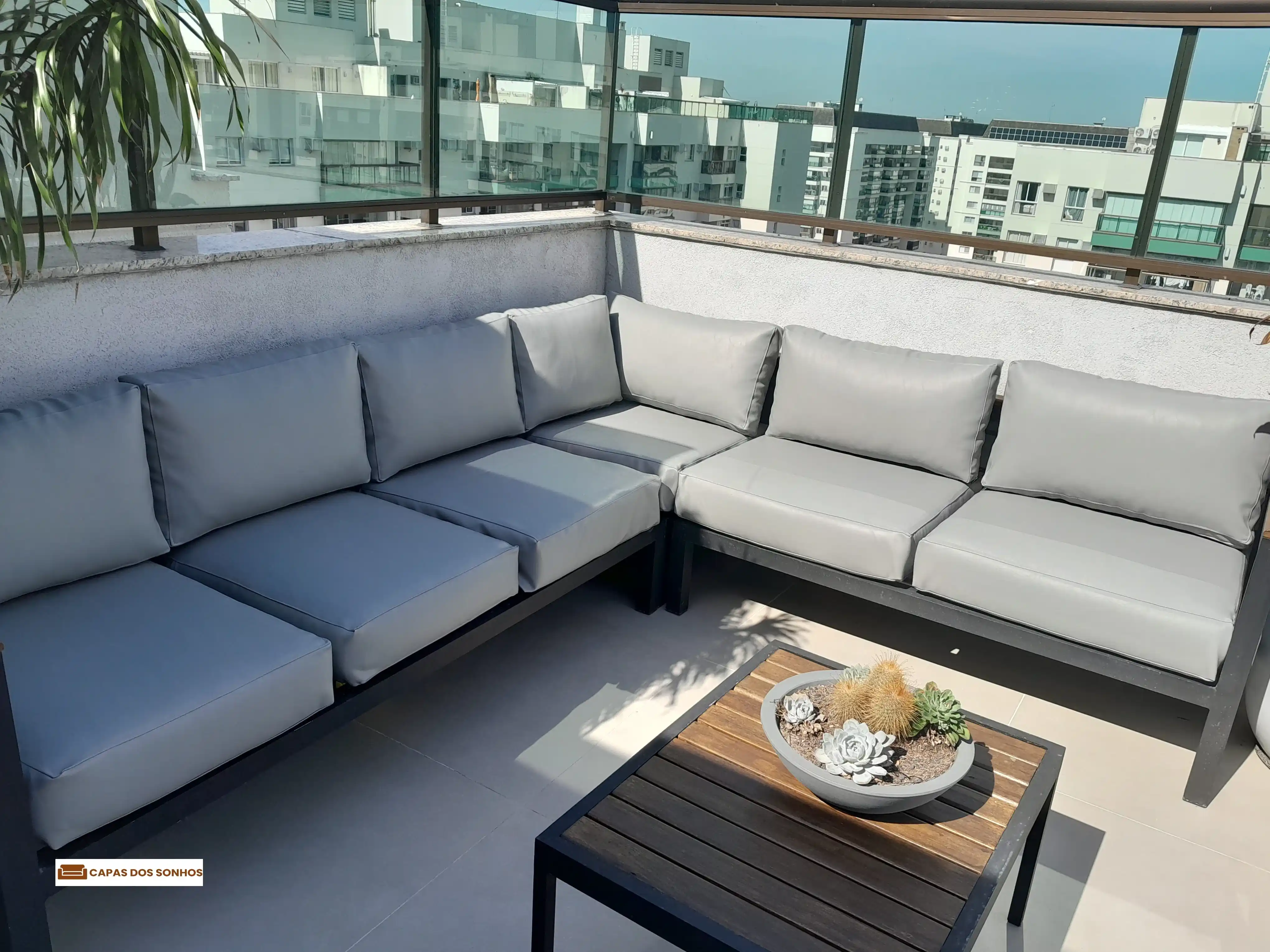 Sofá com capa sob medida